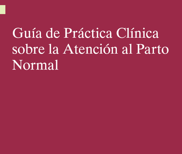 MSSSI – GUÍA DE PRÁCTICA CLÍNICA SOBRE ATENCIÓN AL PARTO NORMAL (2010)